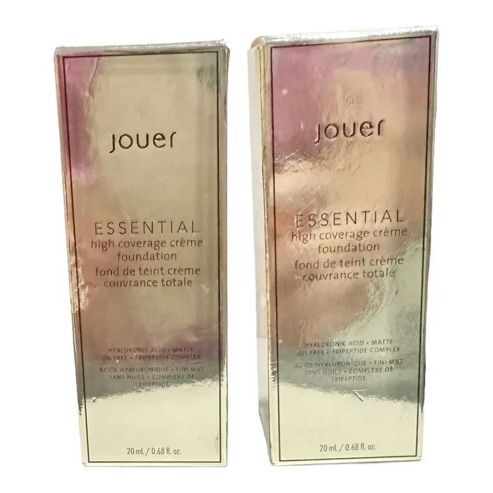 JOUER Essential High Coverage Cream Foundation CAVIAR 20ml LOT OF‎ 2